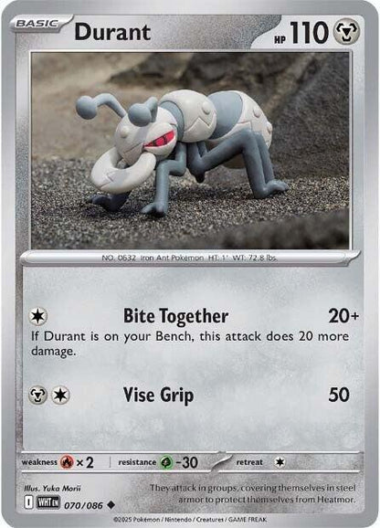 Durant Uncommon Reverse Holo WHT 070/086 NM