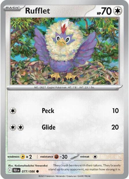 Rufflet Common Regular BLK 077/086 NM