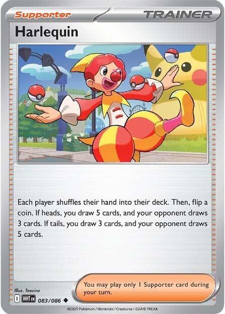 Harlequin Uncommon Reverse Holo WHT 083/086 NM