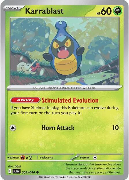 Karrablast Common Reverse Holo BLK 009/086 NM