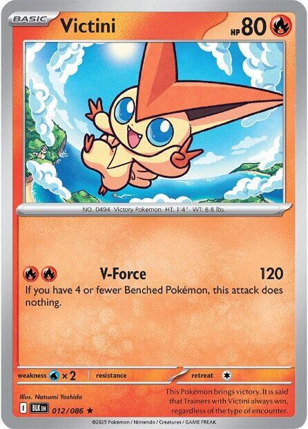 Victini Rare Reverse Holo BLK 012/086 NM