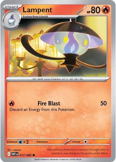 Lampent Common Reverse Holo WHT 017/086 NM