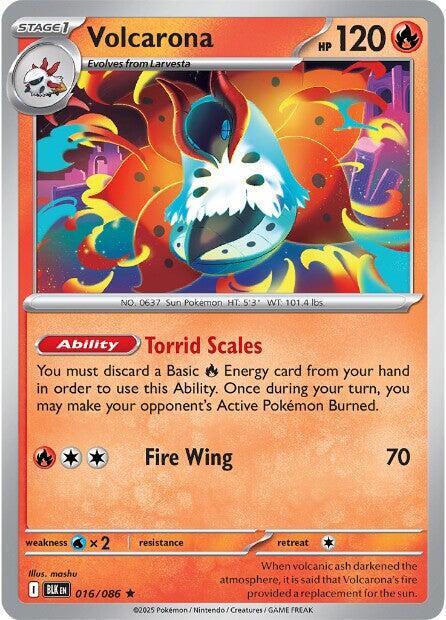 Volcarona Rare Holo BLK 016/086 NM