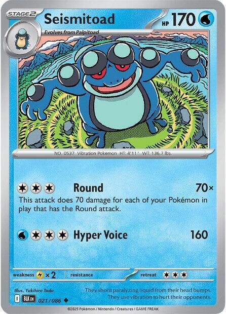 Seismitoad Uncommon Regular BLK 021/086 NM