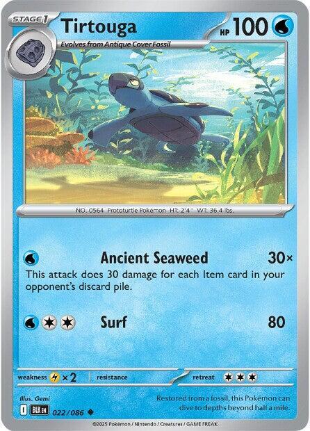 Tirtouga Uncommon Reverse Holo BLK 022/086 NM