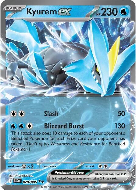 Kyurem ex Double Rare Holo BLK 028/086 NM