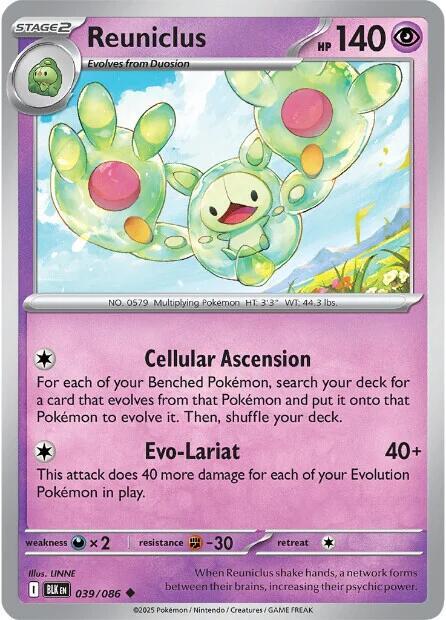 Reuniclus Uncommon Regular BLK 039/086 NM