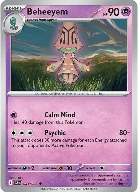 Beheeyem Uncommon Regular BLK 041/086 NM