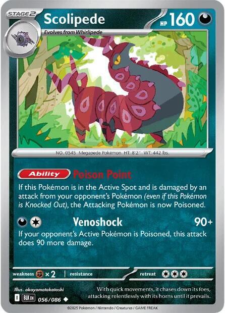 Scolipede Uncommon Regular BLK 056/086 NM