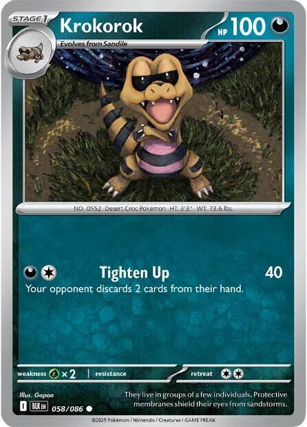 Krokorok Common Regular BLK 058/086 NM