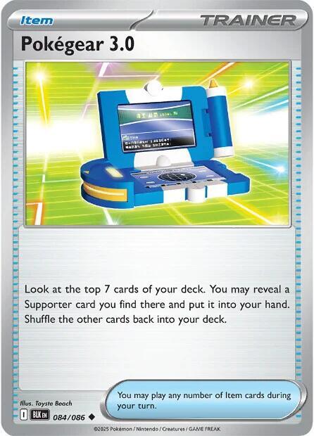 Pokegear 3.0 Uncommon Regular BLK 084/086 NM