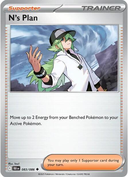 N's Plan Uncommon Reverse Holo BLK 083/086 NM