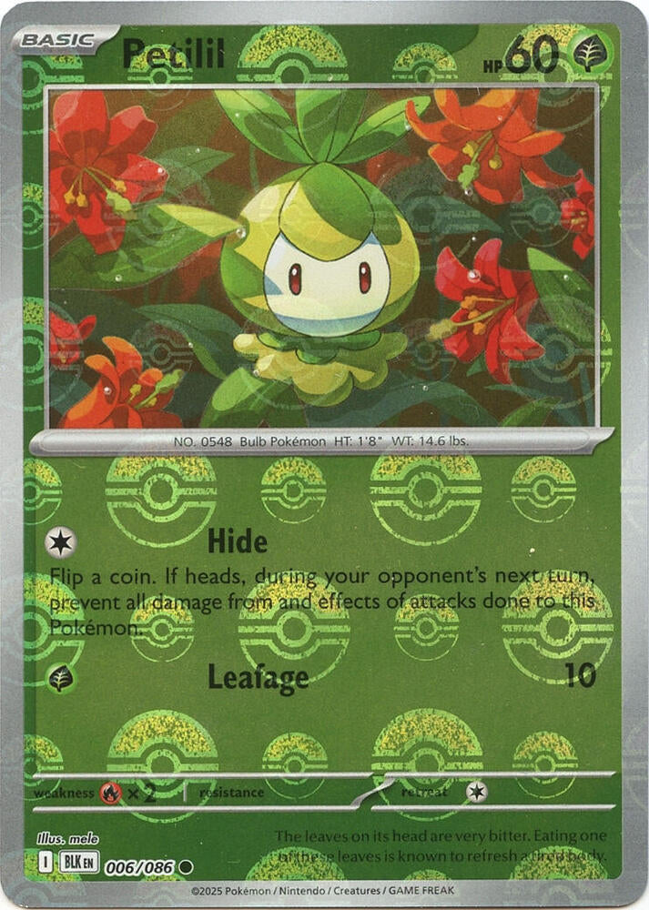 Petilil (Poke Ball Pattern) Common Holo BLK 006/086 NM