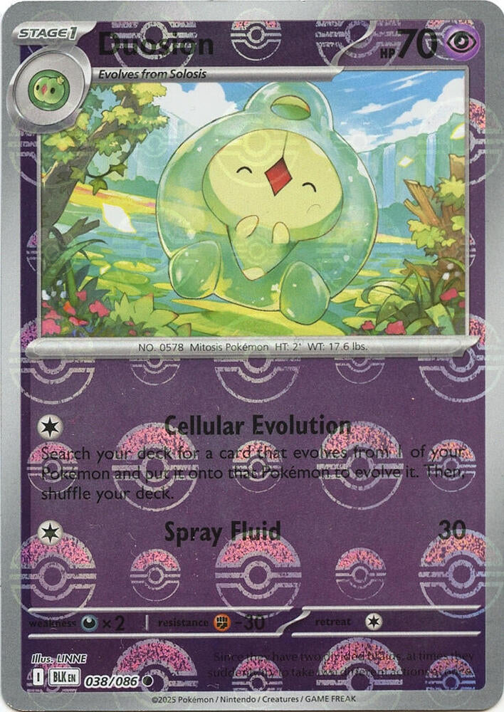 Duosion (Poke Ball Pattern) Common Holo BLK 038/086 NM