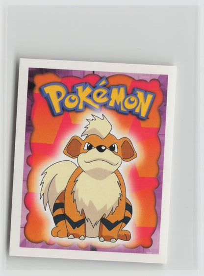 Growlithe - Merlin Topps Sticker 1999 #58 NM