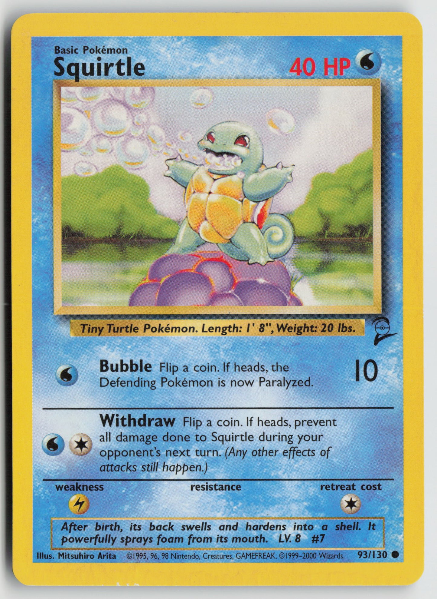 Squirtle Common Base Set 2 093/130 DMG