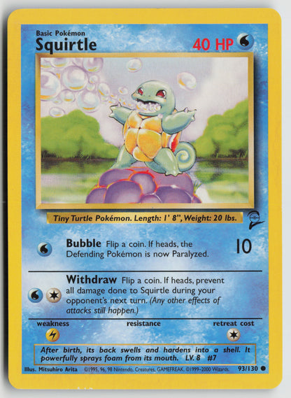 Squirtle Common Base Set 2 093/130 DMG