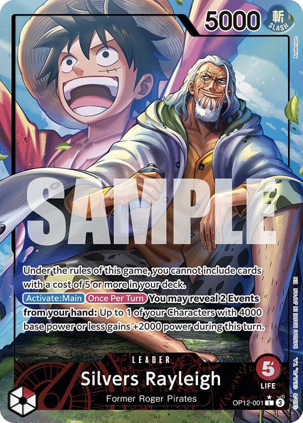 Silvers Rayleigh (Alternate Art) L Foil OP12 OP12-001 NM