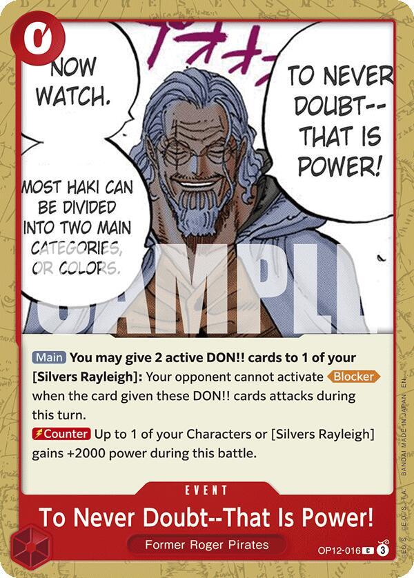 To Never Doubt--That Is Power! C OP12 OP12-016 NM