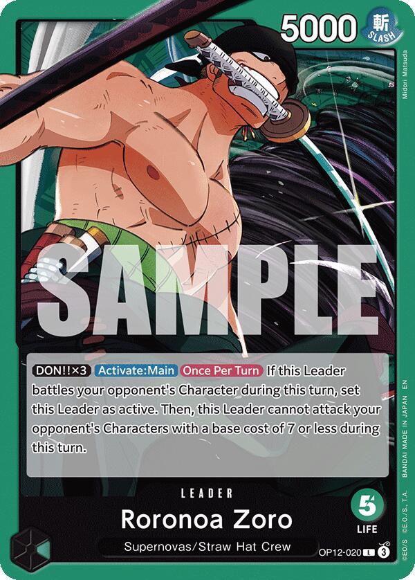 Roronoa Zoro (020) L OP12 OP12-020 NM