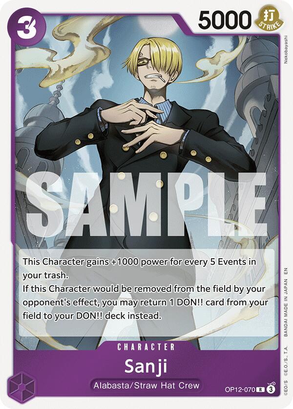 Sanji (070) R Foil OP12 OP12-070 NM