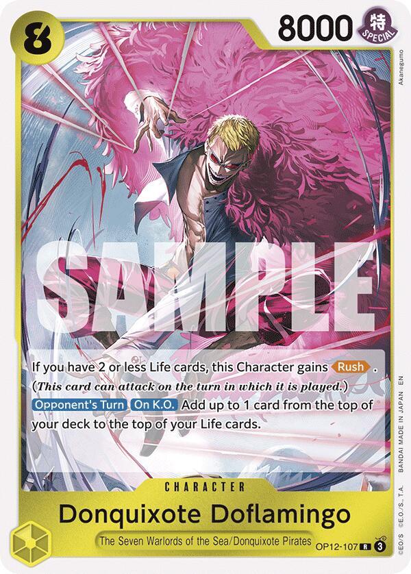 Donquixote Doflamingo R Foil OP12 OP12-107 NM
