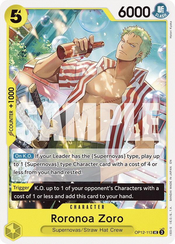 Roronoa Zoro (113) UC OP12 OP12-113 NM