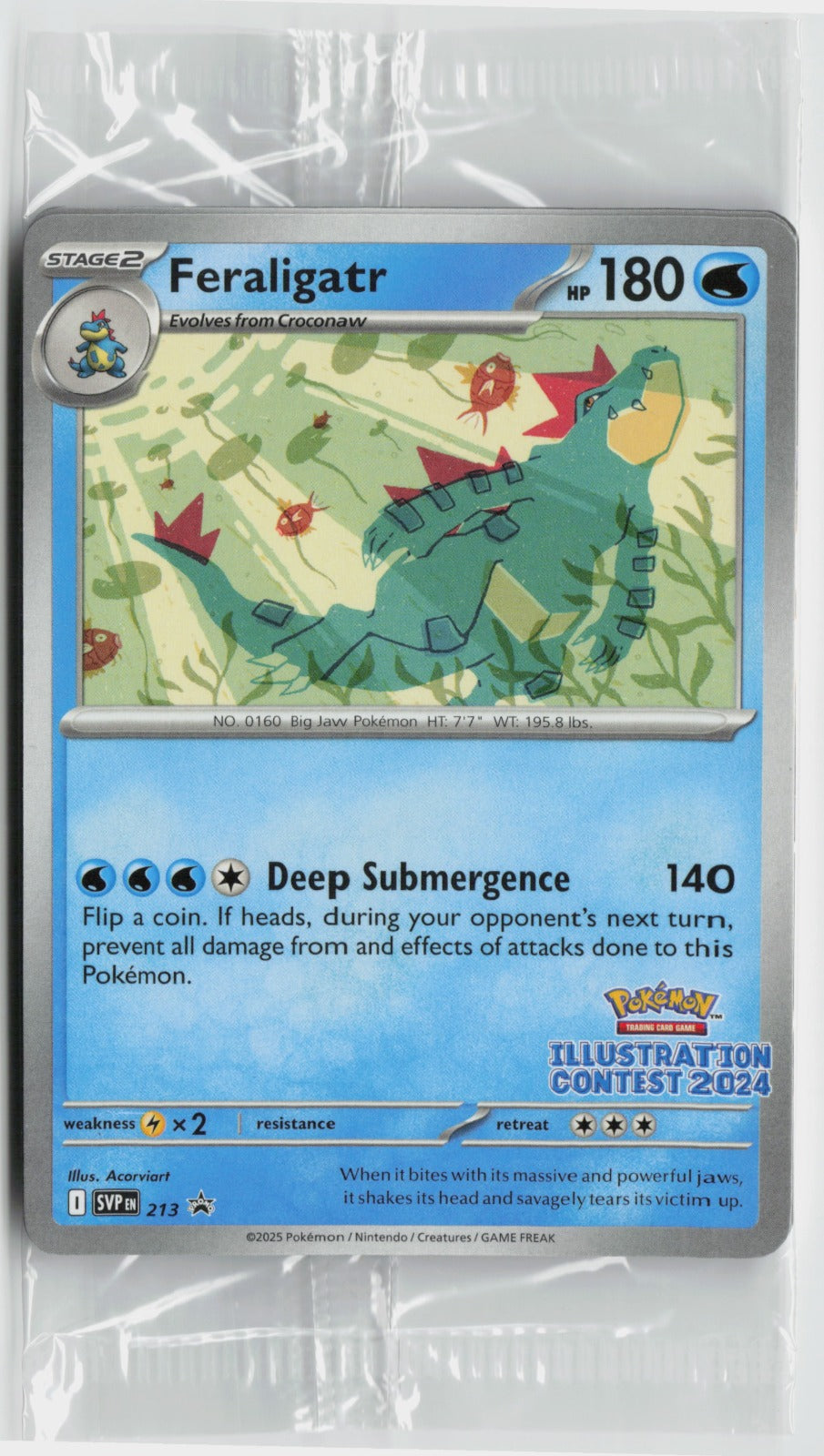 Feraligatr - (Illustration Contest 2024) Promo SVP 213 NM - SEALED 3 PROMOS