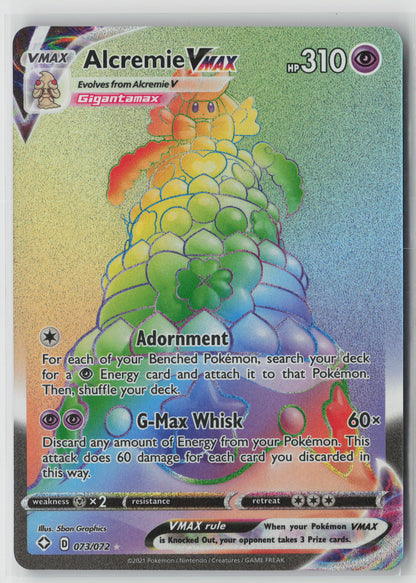 Alcremie VMAX (Secret) Secret Rare Shining Fates 073/072 NM