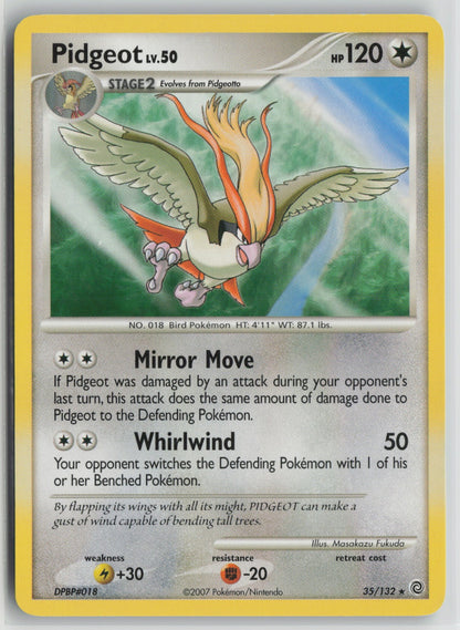 Pidgeot Rare SW 35/132 NM