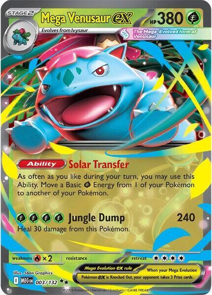 Mega Venusaur ex Double Rare Holo MEG 003/132 NM