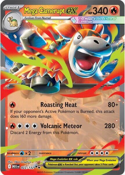 Mega Camerupt ex Double Rare Holo MEG 022/132 NM