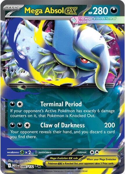 Mega Absol ex Double Rare Holo MEG 086/132 NM