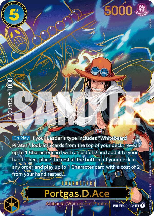 Portgas.D.Ace - (SP) R Foil OP13 EB02-028 NM