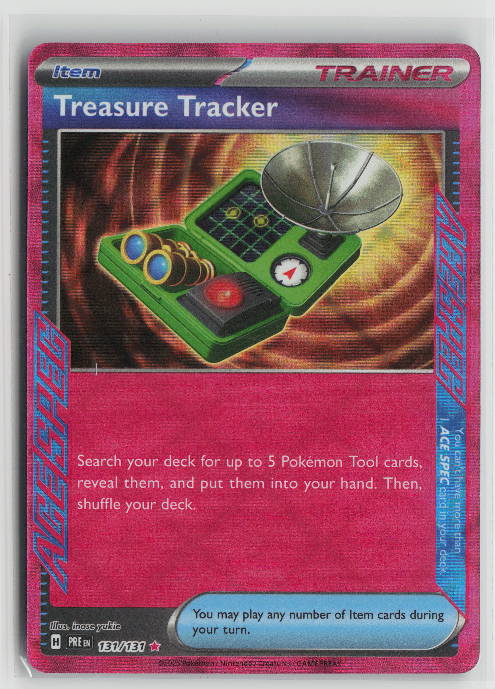 Treasure Tracker ACE SPEC Rare Holo PRE 131/131 NM