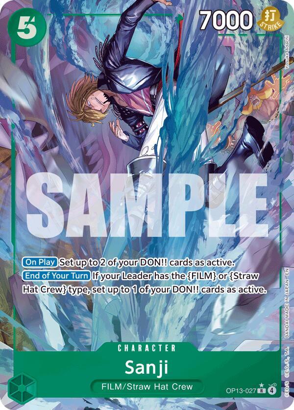 Sanji (Alternate Art) R Foil OP13 OP13-027 NM