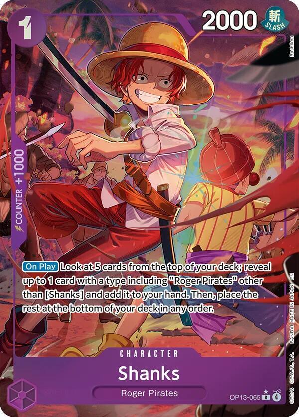 Shanks (065) (Alternate Art) R Foil OP13 OP13-065 NM