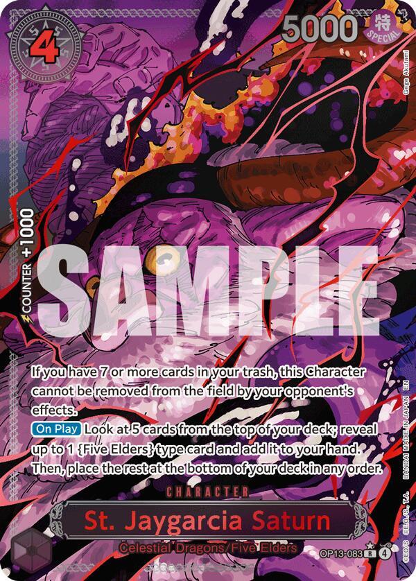 St. Jaygarcia Saturn (Parallel) R Foil OP13 OP13-083 NM