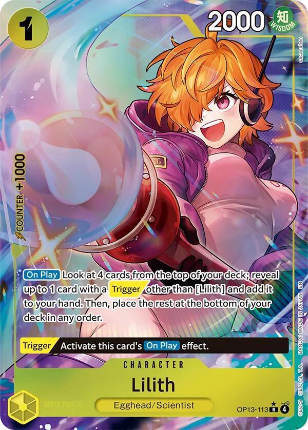 Lilith (Alternate Art) R Foil OP13 OP13-113 NM