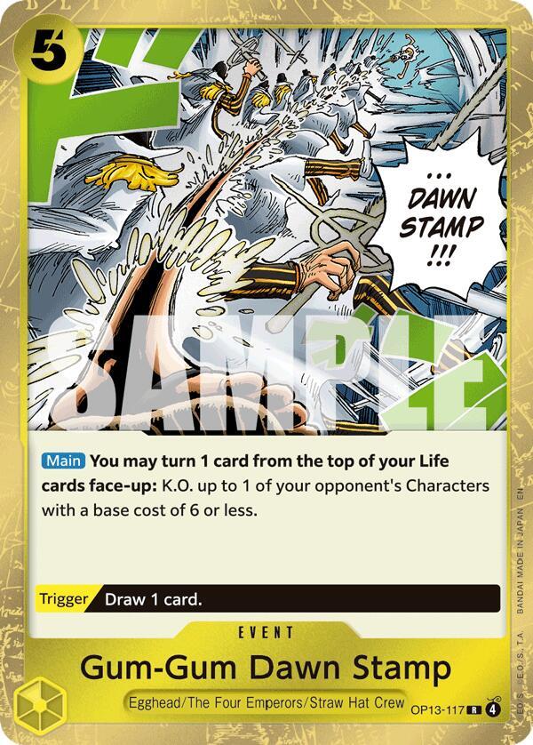 Gum-Gum Dawn Stamp R Foil OP13 OP13-117 NM