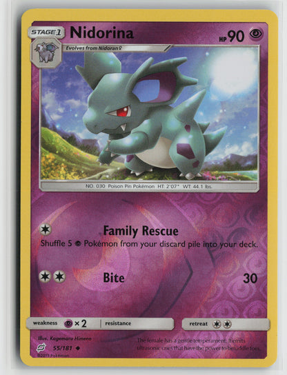 Nidorina Uncommon SM Reverse - Team Up 55/181 NM
