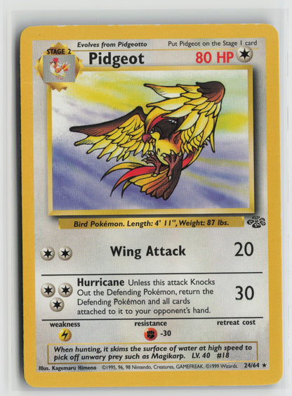 Pidgeot (24) Rare Unlimited JU 24/64 HP
