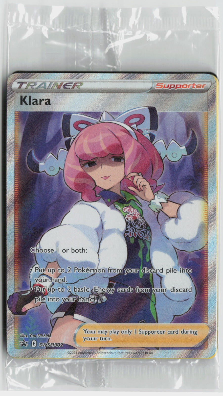 Klara (Full Art) Ultra Rare Holo SWSD SWSH302 NM - SEALED