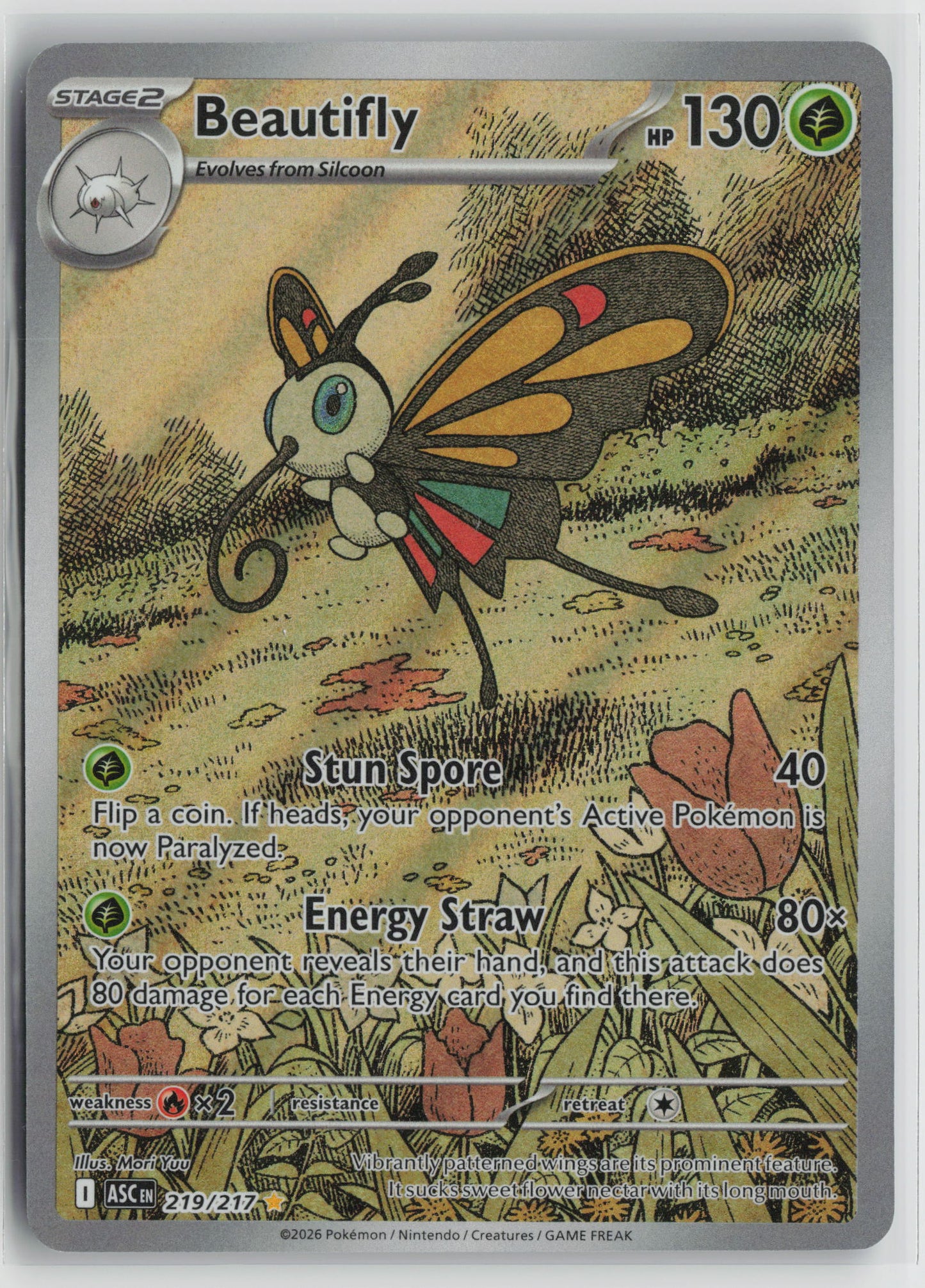 Beautifly - Illustration Rare Holo ASC 219/217 NM - B