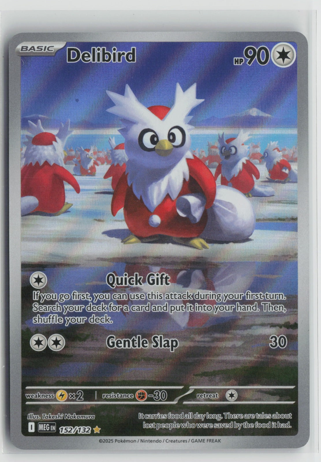 Delibird - Illustration Rare Holo MEG 152/132 NM- C