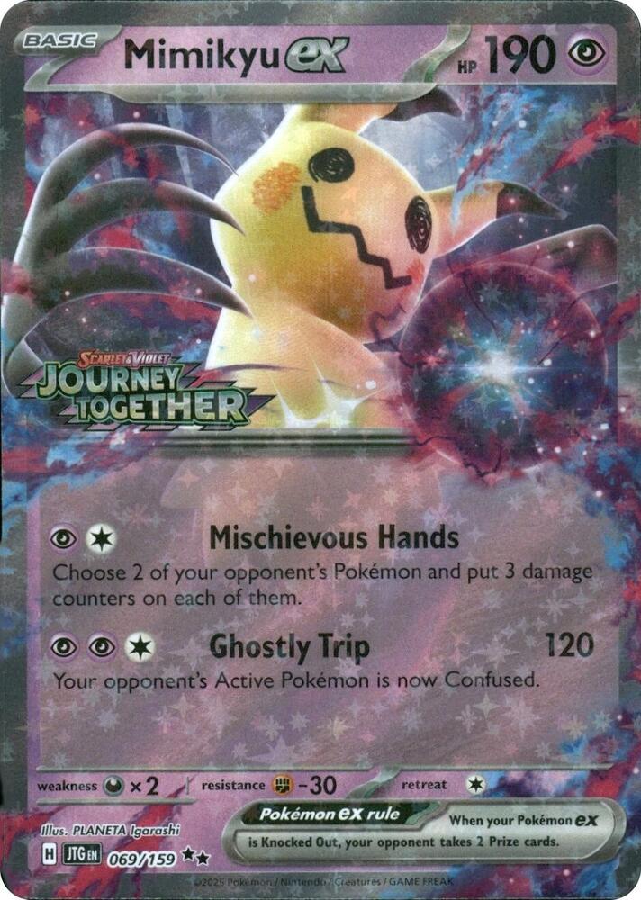 Mimikyu ex (Journey Together Stamped) Double Rare Holo MCAP 069/159 NM