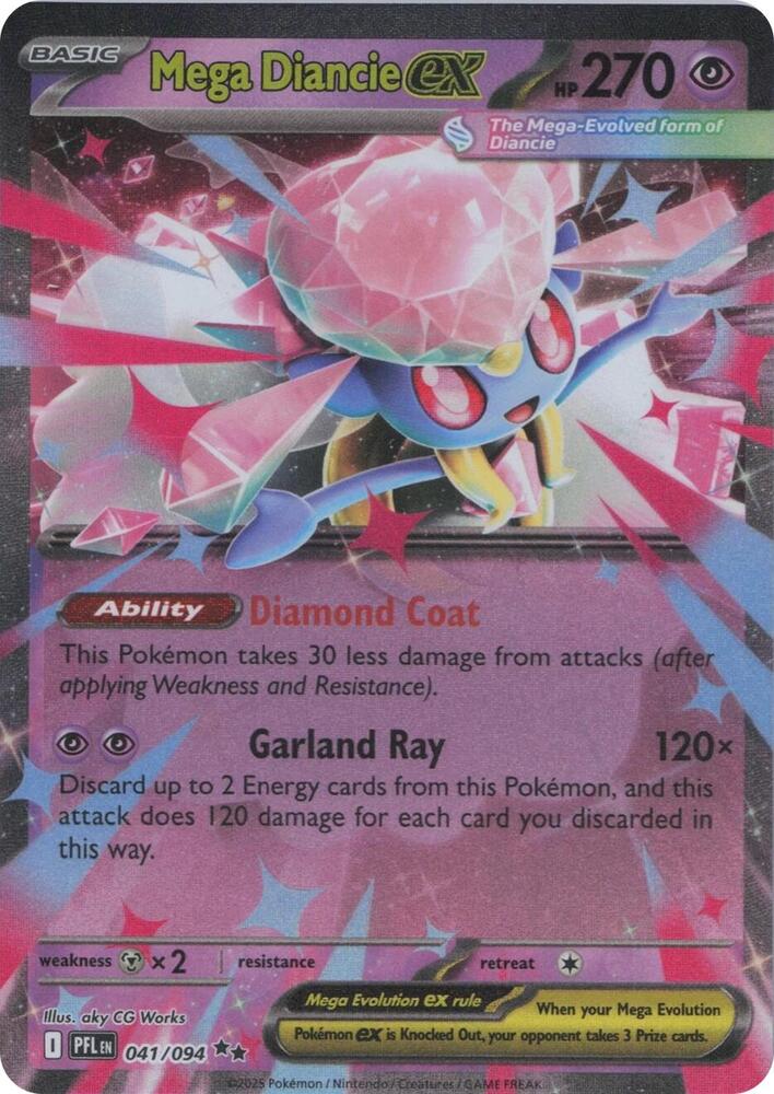 Mega Diancie ex Double Rare Holo PFL 041/094 NM