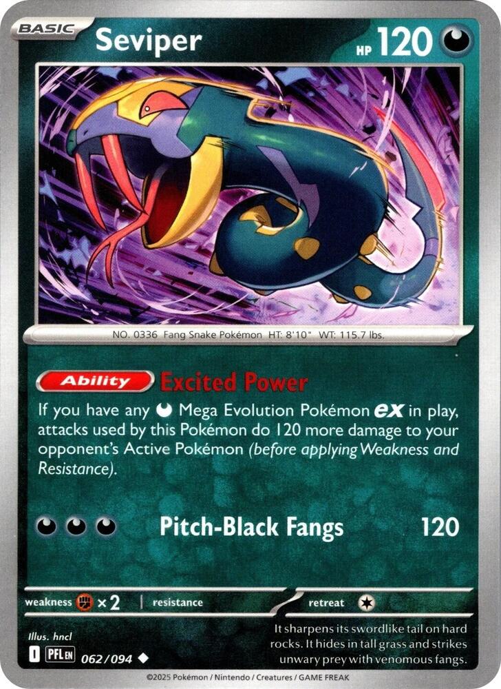 Seviper Uncommon Regular PFL 062/094 NM