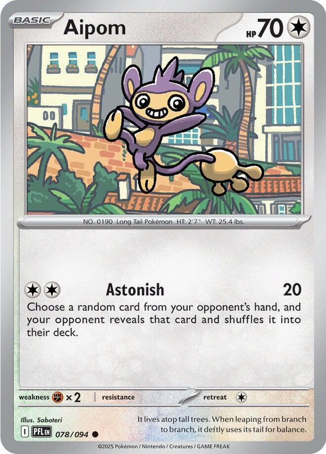 Aipom Common Reverse Holo PFL 078/094 NM
