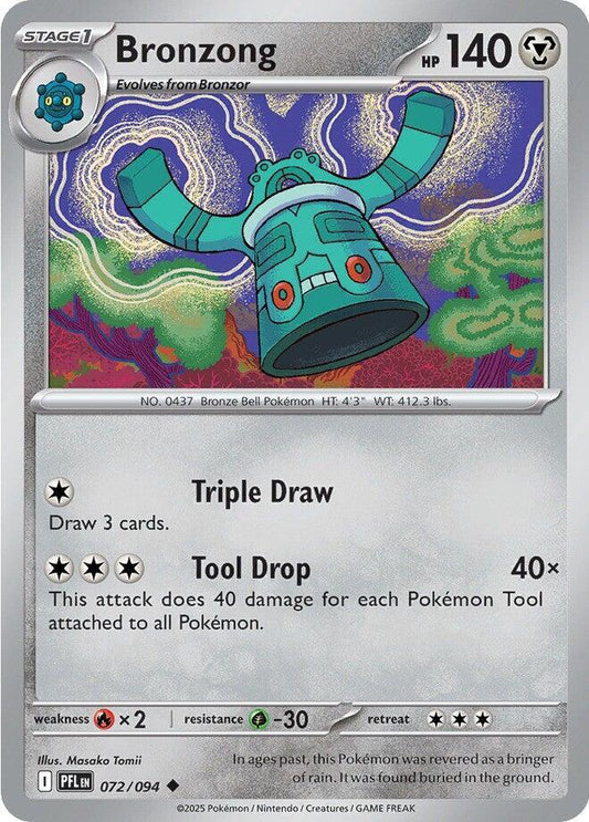 Bronzong Uncommon Reverse Holo PFL 072/094 NM